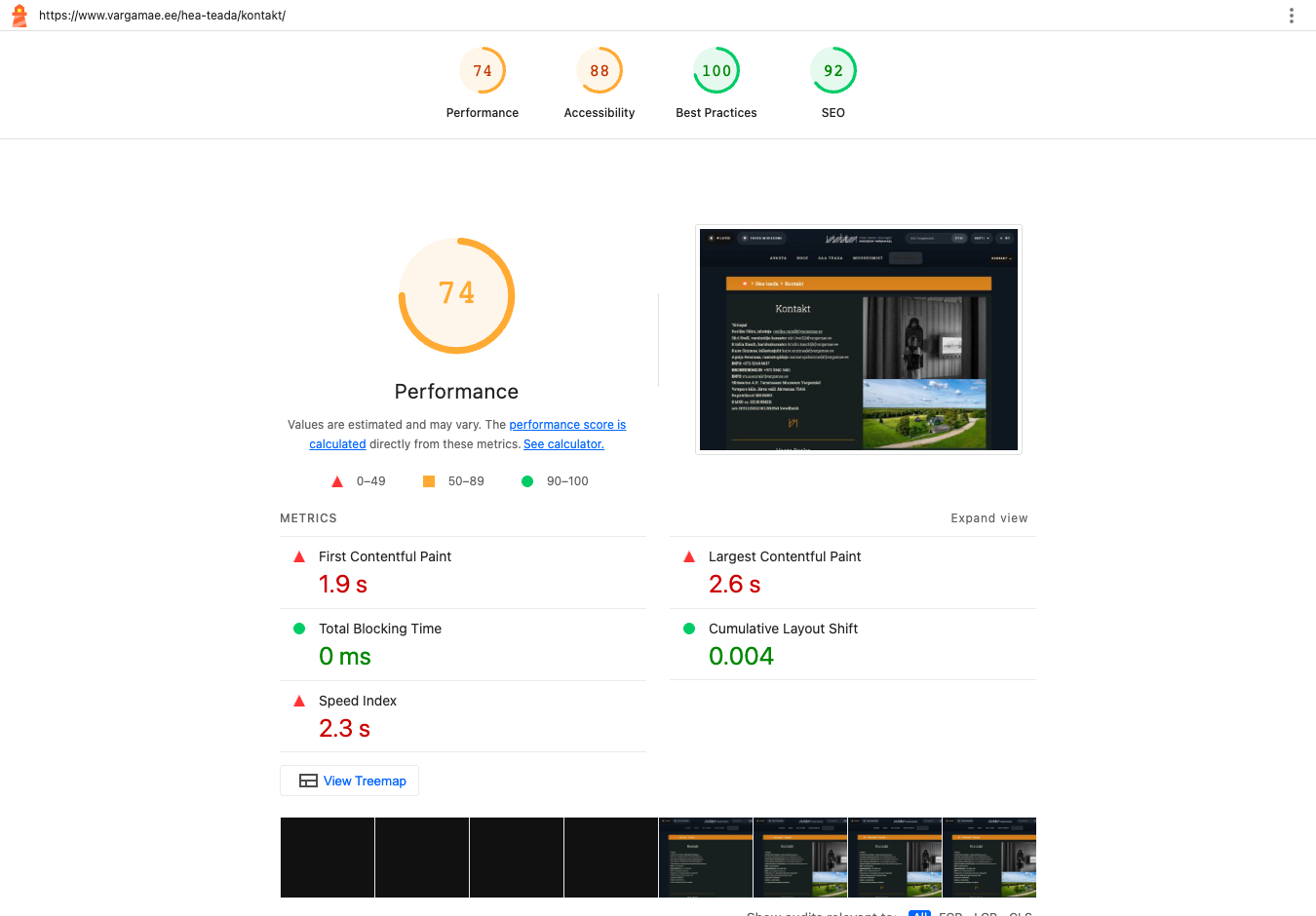 Lighthouse’i aruanne: Kontakt · Arvuti